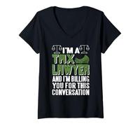 Mujer Soy Abogado Fiscal Te Cobro Cada Palabra Que Hablamos Camiseta Cuello V