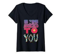 Mujer Soy Adicto a ti Camiseta Cuello V