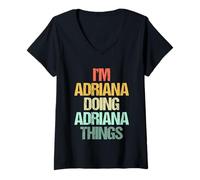 Mujer Soy Adriana Haciendo Adriana Cosas - Divertido Diciendo Nombre Adriana Camiseta Cuello V