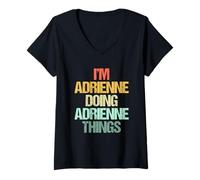 Mujer Soy Adrienne Haciendo Adrienne Cosas -Fun Diciendo Nombre Adrienne Camiseta Cuello V