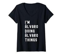 Mujer Soy Álvaro Haciendo Cosas de Álvaro Camiseta Cuello V