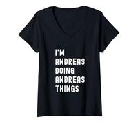 Mujer Soy Andreas Haciendo Cosas de Andreas Camiseta Cuello V