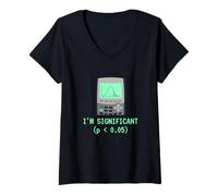 Mujer Soy Ciencia Significativa Química Física Laboratorio Científico Camiseta Cuello V