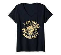 Mujer Soy el amante de los coches de garantía Camiseta Cuello V