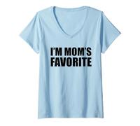 Mujer Soy el Favorito de mamá Camiseta Cuello V