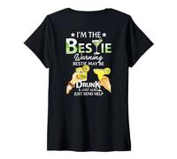 Mujer Soy el Mejor Amigo, el Mejor Amigo Puede Estar Borracho y perdido también Camiseta Cuello V