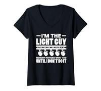 Mujer Soy el tipo de luz Diseño Camiseta Cuello V