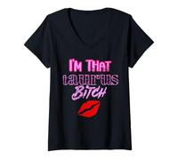 Mujer Soy esa chica Tauro Funny Astrology Zodiac Vibes Camiseta Cuello V