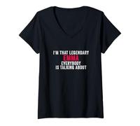 Mujer Soy Esa Emma legendaria de la Que Todos Hablan Camiseta Cuello V