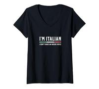 Mujer Soy Italiano, no Tengo una Voz Interior Camiseta Cuello V