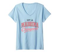 Mujer Soy La Madrina Chingona Latina Mexicana Tía Mexicana Tia Camiseta Cuello V