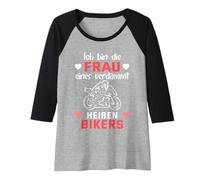 Mujer Soy la Mujer de un Motorista Muy caluroso. Camiseta Manga Raglan