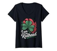 Mujer Soy la Pelirroja Gracioso Día de San Patricio Camiseta Cuello V