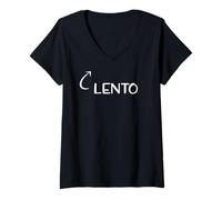 Mujer Soy Lento Divertido Lentitud Personaje Camiseta Cuello V