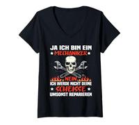 Mujer Soy mecánico, no voy a Reparar Nada en absoluto. Camiseta Cuello V
