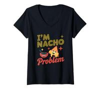 Mujer Soy Nacho Problema Comida Divertida Humor Camiseta Cuello V