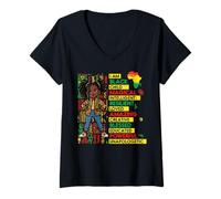 Mujer Soy Negro Niño Mágico Inteligente Chica Africana Niñas Niños Camiseta Cuello V