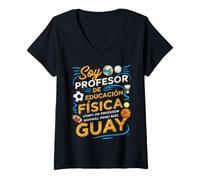 Mujer Soy Profesor De Educación Física Normal Pero Más Guay Camiseta Cuello V