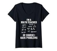 Mujer Soy Profesor de matemáticas, por Supuesto, Tengo Problemas ecuación matemática Camiseta Cuello V