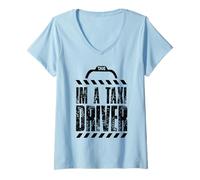 Mujer Soy Taxista Cabman Cab Driving Camiseta Cuello V