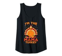 Mujer Soy The Mama Turkey Family Matching Thanksgiving Camiseta sin Mangas