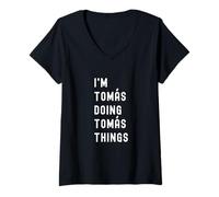 Mujer Soy Tomás Haciendo Cosas de Tomás Camiseta Cuello V