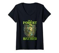 Mujer Soy un bañista del Bosque Camiseta Cuello V