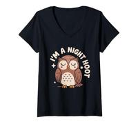 Mujer Soy un búho común Camiseta Cuello V