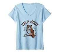 Mujer Soy un búho común Camiseta Cuello V