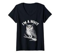 Mujer Soy un búho común Camiseta Cuello V