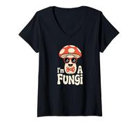 Mujer Soy un Hongo Divertido Humor de Bosque Juego de Palabras Camiseta Cuello V