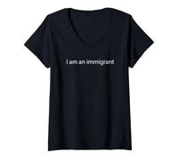 Mujer Soy un inmigrante Camiseta Cuello V