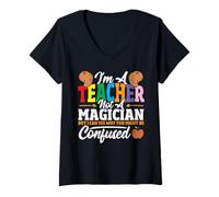 Mujer Soy un maestro, no un mago, pero puedo ver por qué podrías ser Camiseta Cuello V