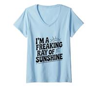 Mujer Soy un Maldito Rayo de Sol Camiseta Cuello V