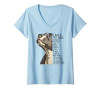 Mujer Soy un Pit Bull Soy un Mejor Amigo Soy un Miembro de la Familia Camiseta Cuello V