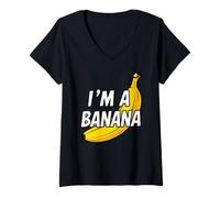 Mujer Soy un plátano Fruta Meme Banana Joke Camiseta Cuello V
