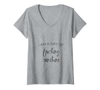 Mujer Soy un rayo de puto sol divertido sarcástico mamá papá Camiseta Cuello V