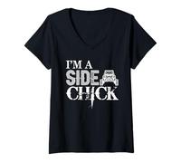 Mujer Soy una Chica Lado a Lado Camiseta Cuello V