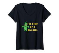 Mujer Soy una Especie de Pepino de eneldo Grande Divertido pepinillo digno de eneldo Camiseta Cuello V