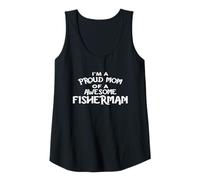 Mujer Soy una Orgullosa mamá de un Impresionante Pescador Camiseta sin Mangas