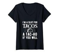 Mujer Soy Una Puta para Tacos Un TAC-ho Si Usted Quiere Camiseta Cuello V