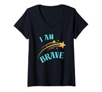 Mujer Soy Valiente Presente para LA VALIENCIA Camiseta Cuello V