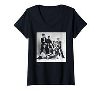 Mujer Spandau Ballet Journeys To Glory Retrato de Banda 1981 Camiseta Cuello V