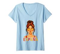 Mujer Spanish Girl España Spain Flag Spanish Girlfriend Wife Camiseta Cuello V