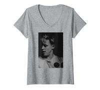 Mujer Spear of Destiny Live Kirk Brandon por Andy Willsher Camiseta Cuello V
