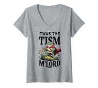 Mujer SPED TWAS TISM M'LORD Frog Autismo Maestro Educación Especial Camiseta Cuello V