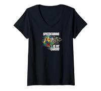 Mujer Speedcubing Is My Cardio Funny Cube Solver Design Camiseta Cuello V