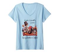 Mujer Spicy Books Coffee Smutty Book Lovers Smut Love Smutt Books Camiseta Cuello V