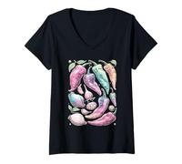 Mujer Spicy Peppers Summer Dreamy Art Pastel Estética Y2K 2000 Camiseta Cuello V