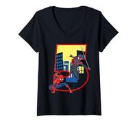 Mujer Spider-Man City 5 Cumpleaños Camiseta Cuello V